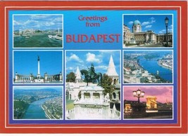 Hungary Postcard Budapest Multi View 7 - £2.32 GBP