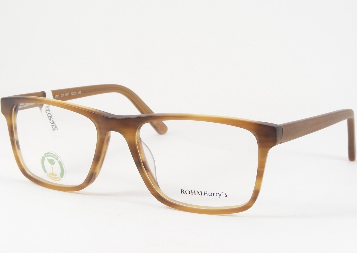 Röhm Harry&#39;s 1705 907 Mate Havana Marron Unique Eco Lunettes Rohm 52-17-... - $76.03