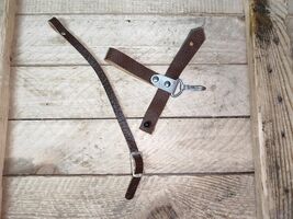 Original USSR Knife Bayonet Leather Strap Belt Holder+Canvas Strap Wrist... - $27.62