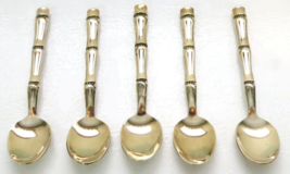 Vintage Silver Plated Bamboo Style Tea Spoons Lot Thailand - £22.64 GBP
