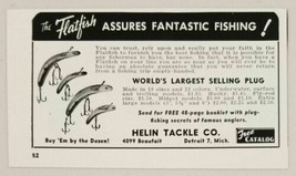 1955 Print Ad Helin Flatfish Fishing Lures Plugs Detroit,MI - £7.06 GBP