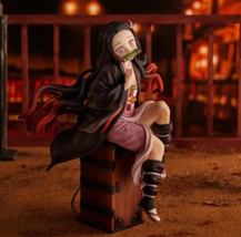 15cm Nezuko Kamado Sitting Figure - Demon Slayer PVC Collectible Toy - £12.51 GBP