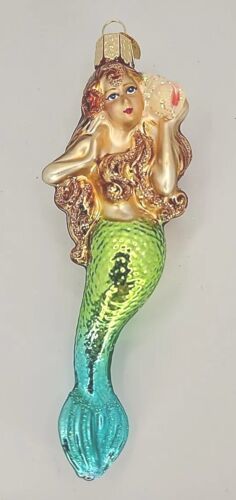 Primary image for Old World Christmas Mermaid Sea Life Glass Tree Ornament PB178