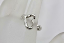 Vintage Tiffany &amp; Co. Elsa Peretti 925 Sterling Silver Open Heart Ring S... - $224.40