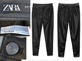 ZARA Men&#39;s Jeans Vegan Leather 32 34 US / 48 50 Italy ZA02 T2G - £47.31 GBP