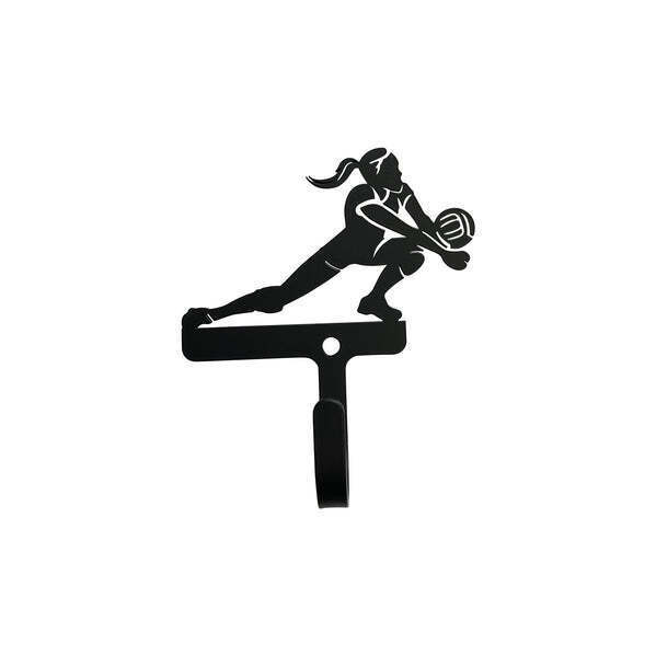 Woman Volleyball Player Powder-coated Wall Hook Made in USA