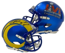 Odell Beckham Jr. Autographed &quot;Sb Lvi Champs&quot; Rams Mini Helmet Fanatics - £389.24 GBP