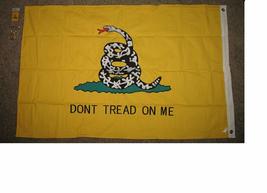 AES 100% Cotton 3x5 Embroidered Gadsden White Tea Party Double Sided Flag with C - £55.05 GBP