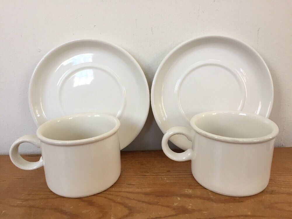 Primary image for Pair 2 Vtg 70s Stonehenge Midwinter England Ceramic Coffee Tea Cups Mugs Saucers