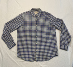 Denim &amp; Supply Ralph Lauren Button Down Long Sleeve Shirt Plaid Mens Large Blue - $14.52