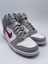 Authenticity Guarantee 
Nike Dunk High SE Athletic Club Light Grey Red DH9750... - £79.05 GBP