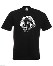 Albert Einstein Sticking Out His Tongue T-Shirt, Mens Funny Sciencist Shirt - $24.74