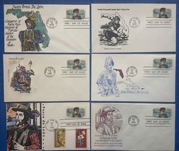 U.S. Scott #2110 Collection of Seven (7) Different 20¢ Ponce de Leon FDCs (1983) - £5.98 GBP