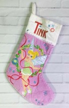 Disney Fairies Tinker Bell Tink Musical Christmas Holiday Stocking Pink White - $20.78