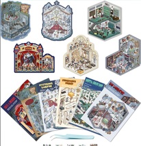 DIY Horror 6 Scene Sticker Book Craft Kit Various Horror Scene & Tools Included  - $18.00
