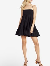 BB Dakota Dream About Me Sun Dress Sz L Black Smocked Spaghetti Strap Wo... - $43.56