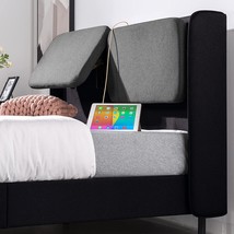 Zinus Avery Platform Bed With Reclining Headboard And Usb Ports / No Box, King - £233.84 GBP