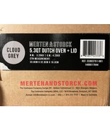 Merten &amp; Storck 5.3qt Enameled Iron Dutch Oven  Cloud Grey Thinner and S... - $98.01