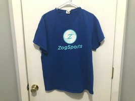 ZOG SPORTS &quot; GO PLAY OR GO HOME&quot; Size Large Blue Gildan Ultra Cotton Tag - $3.95