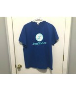 ZOG SPORTS &quot; GO PLAY OR GO HOME&quot; Size Large Blue Gildan Ultra Cotton Tag - $3.95