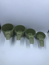 Vintage Tupperware Replacement Measuring Cups Avocado Green set of 4 - £7.74 GBP