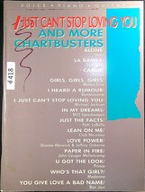 Just Can&#39;t Stop Loving You and more Chartbusters  Music / Song Book 418a - £7.08 GBP