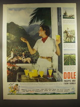 1939 Dole Pineapple Juice Ad - Morning, noon and night - £14.78 GBP