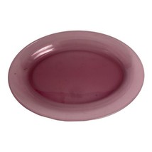 Corning 14&quot; Oval Serving Platter Visions Cranberry Purple Glass Oven Safe Plate - £20.59 GBP