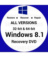 Windows 8.1 Core 64 Bit Recovery Install Reinstall Boot Restore DVD Disc... - $14.99