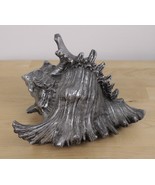 Aluminum Cast Seashell Metal Spiky Conch Shell Large Nautical Ocean Deco... - £31.47 GBP