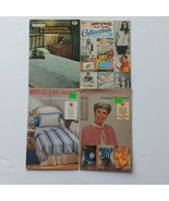 Vintage Knitting &amp; Crochet Pattern booklets Lot of 4 Tablecloths &amp; Bedsp... - $9.49