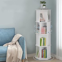 4 Tier Rotating Bookshelf, Wooden Spinning Bookshelf Tower, 360 Display,... - $85.96