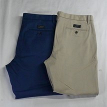 Lot 2 Banana Republic 34 x 30 Blue Khaki Aiden Slim Rapid Movement Chino Pants - £44.86 GBP