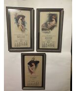 3 Antique 914 Frank H Desch Calendar Girls Cards. June,march And October... - €128,52 EUR
