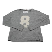 Arizona Jeans Co Sweatshirt Womens M Gray Long Sleeve Quilted Crew Neck ... - $15.72