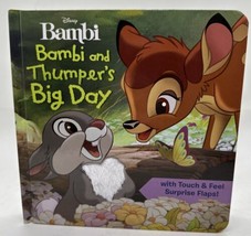 Disney: Bambi and Thumper&#39;s Big Day Touch &amp; Feel Lift the Flap Board Book NEW - £14.99 GBP