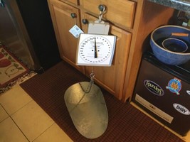 Vintage Galvanized Hanson Dairy Scale Model 600 - Farmhouse Decor - $123.75