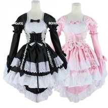 Japan Ruffle Fancy Lolita Princess Dress Maid Outfit Anime Cosplay Costume Party - £25.57 GBP