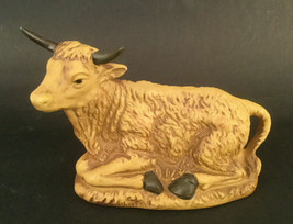 Vintage Fine Porcelain Yellow Asian Cow Figurine Made In Thailand - $32.26