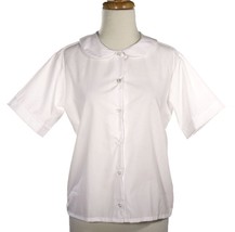 White Peter Pan Collar  XLarge Blouse &amp; Sheer Scarf - 50s Style COMBO - ... - £18.96 GBP