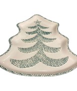 GUYROC Serving Platter Christmas Tree Shape Embossed Cookie Candy Dish 1... - £35.19 GBP