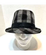 Vintage Explicit Youth Fedora Plaid Black and Gray Size S/M Ages 14 Plus - £12.21 GBP
