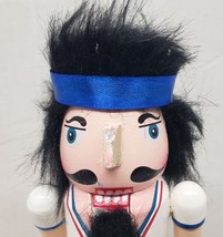 Wooden Christmas Nutcracker with defect, 10&quot;,TENNIS PLAYER,SPORTS # 1,Ashland,sp - £11.68 GBP