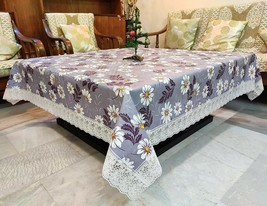 PVC Protector Flower Design Printed Square Centre Table Cover -48x48 inc... - $30.91