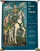 1982 El Greco De Toledo Poster Vintage Museum Of Fine Arts 23x31.25 Inches - £99.15 GBP