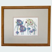 Susan Shepard Original Etchings Fish Limited Edition 65/250 Signed Matted Framed - £19.11 GBP