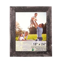 18X24 Rustic Smoky Black Picture Frame With Plexiglass Holder - $125.31