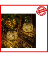Elegant 2-Pack Solar Lanterns - Antique Bronze Rose Garden Decor Lights - $79.61 CAD