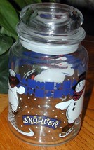 &quot;Snow Den&quot; Large Snowman Iceskating Winter Candy Jar - £18.07 GBP