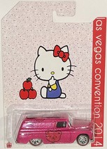 Pink &#39;55 Chevy Panel Custom Hot Wheels Hello Kitty Series  w/ RR - £74.40 GBP